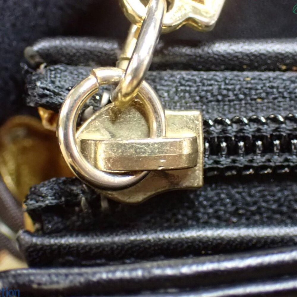 Versace Black and Gold Baroque Leopard Satchel - Picture 6 of 9